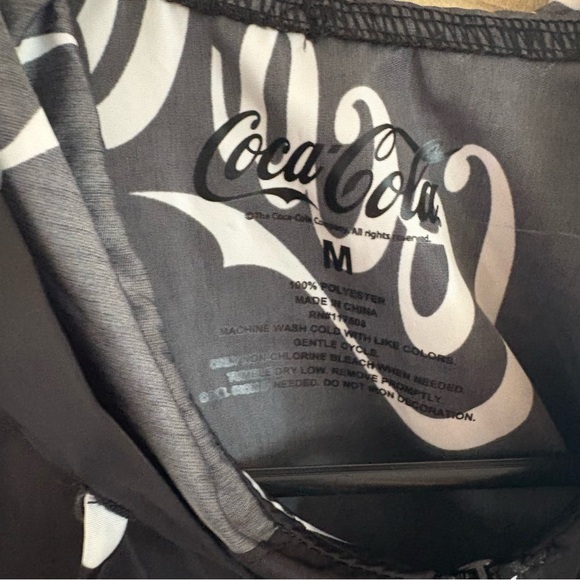 Coca Cola Black and White Women's Windbreaker Hoodie - Picture 3 of 4